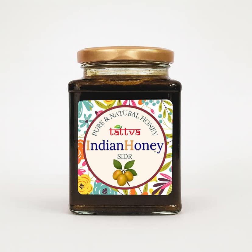 IndianHoney Premium & Highly Medicinal Sidr Honey & Ayurvedic & Stress-Relief Tulsi Infused Honey Combo Pack (500gm & 230gm) Sidr & Tulsi view 2