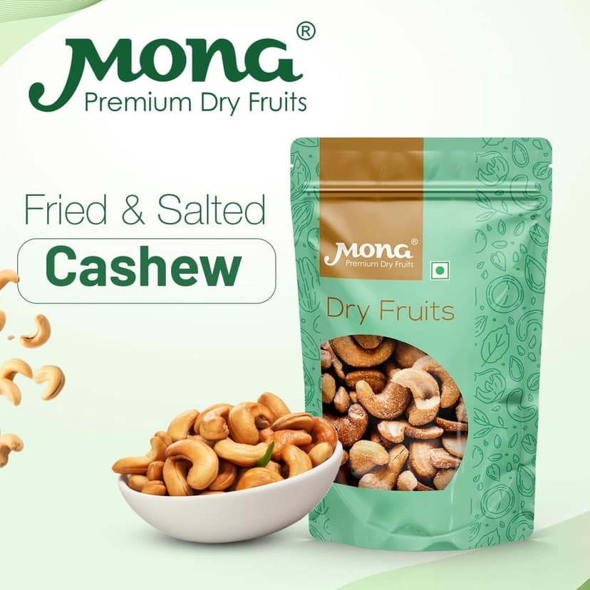 Mona Premium Roasted Cashew Nuts | Wholesome & Nutritious Dry Fruit Snack view 2
