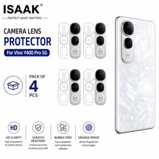 ISAAK Back Camera Lens Protector compatible for Vivo Y400 Pro (Pack of 4)