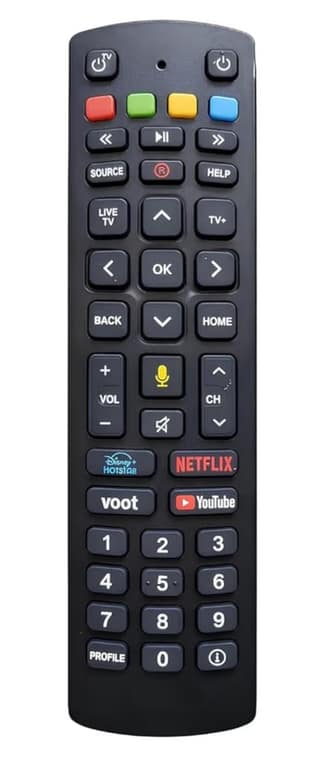 JIO FIBER Set Top Box Remote Bluetooth Voice Command Jio w/f TV Voice Control Smart TV/Android TV 4K TV, Set Top Box Remote Controller (Pairing Required)