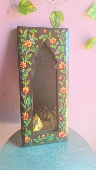 Wooden Mirror Home Decor Handmade Decorative Wall Decor Mirror Frame set 1