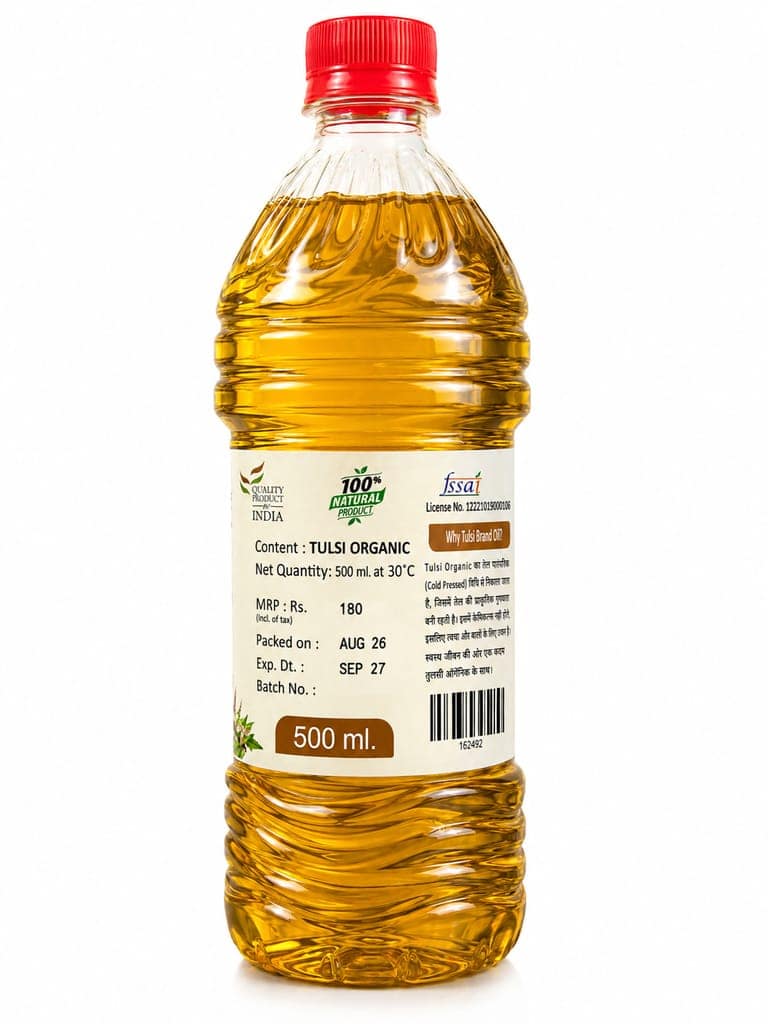 Tulsi Organic Cold Pressed Pili Sarso / yellow mustard Oil 500 ML view 2