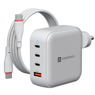 Portronics 100W Adapto 100 Pro Fast Charging Four Port Adaptor