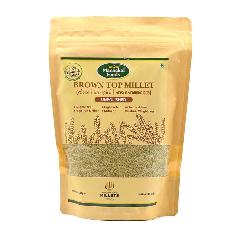 Browntop Millet 500g | whole grain /Natural & Unpolished Whole Grain | Gluten-Free Superfood | Rich in Fiber & Protein | No Preservatives