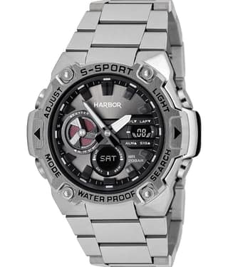 Harbor Silver Stainless Steel Analog-Digital Men's Watch