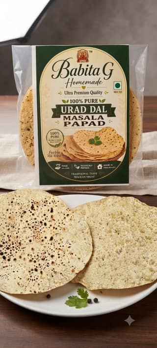 Babita G Homemade Urad Dal Papad