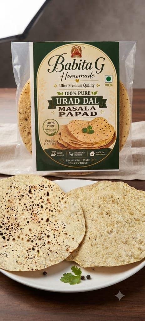 Babita G Homemade Urad Dal Papad