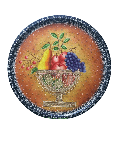 Divraya Art and Handicrafts Fruit Wooden Wall Hanging Round Plate Showpiece For Living Room ,Office Room view 2