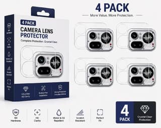 ISAAK Back Camera Lens Protector compatible for Nothing 4a Pro (Pack of 4)