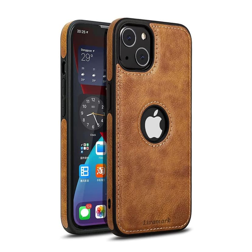 LIRAMARK PU Leather Flexible Back Cover Case Designed for Apple iPhone 13 Mini (5.4 Inch)