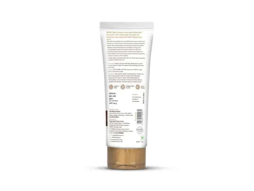 WOW Skin Science Activated Charcoal Face Scrub - 100 ml ( Pack of 3) view 2