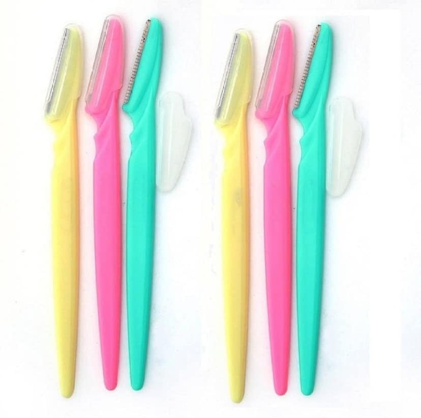Elecsera Facial, Eyebrow or Face Hair Removal Razor 6 Pcs Set (Pack of 6)