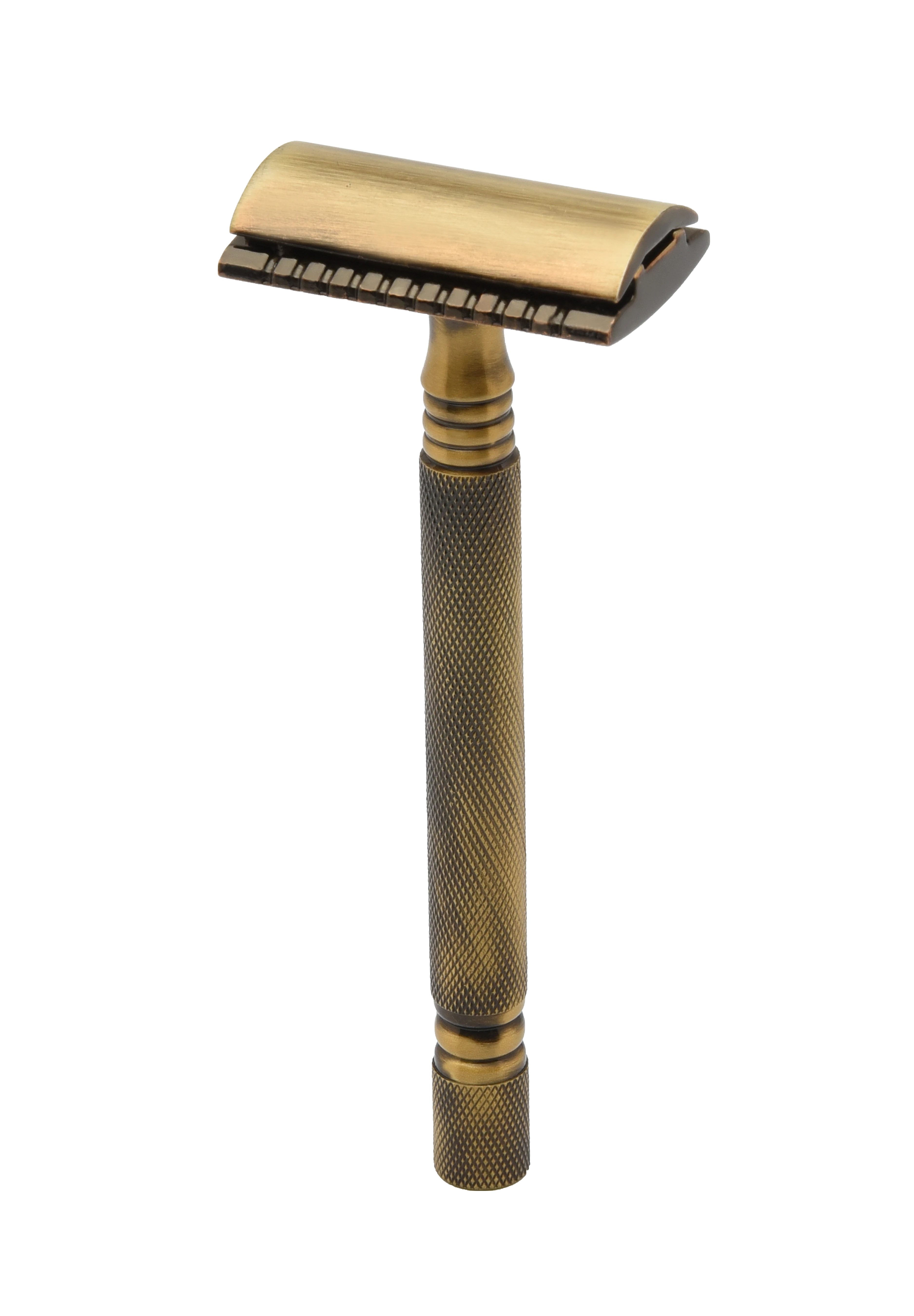 Pearl Double Edge Safety Razor SS-01 Antique Brass (ISO:9001)(Dim, L-3cm,B-4.5cm,H-12cm)