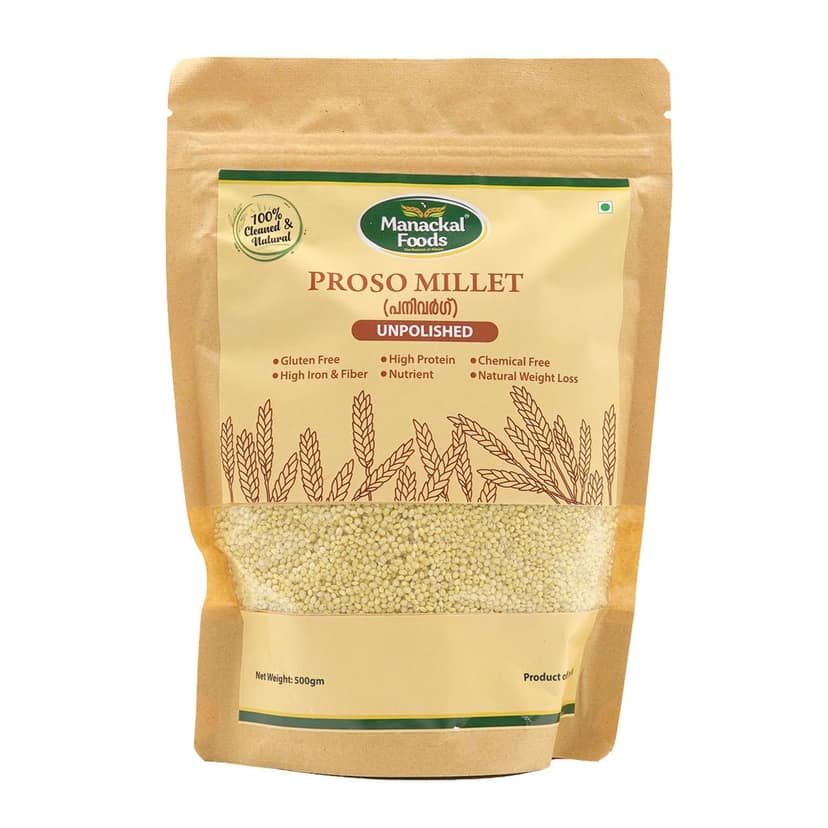 Proso Millet (Cheena/| Pani Varagu) | Natural & Unpolished Whole Grain | Gluten-Free & Nutritious | 500g