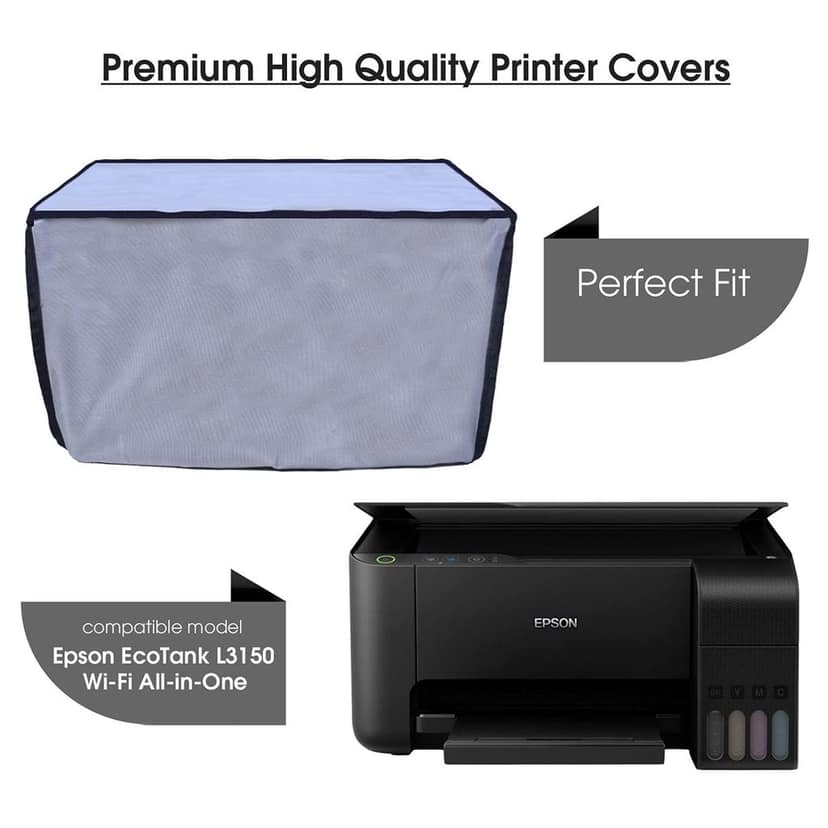 Palap Super Premium Dust Proof Printer Cover for Epson EcoTank L3150 Wi-Fi All-in-One,Grey view 2