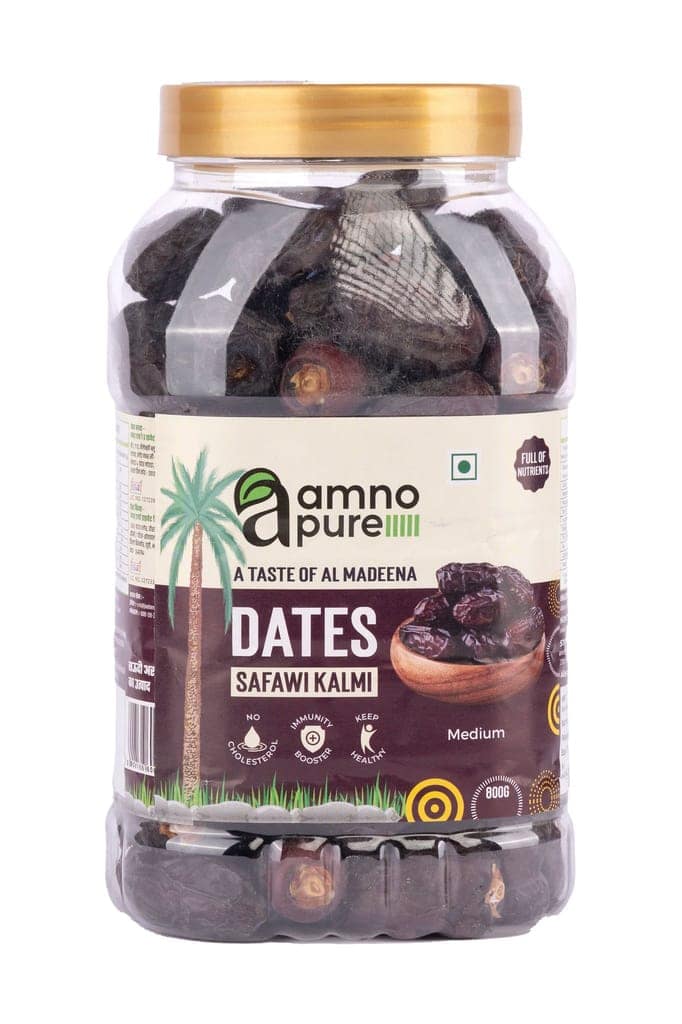 Amno Pure Date Safawi Kalmi Medium Natural Soft -Pet Jar 400G Pack