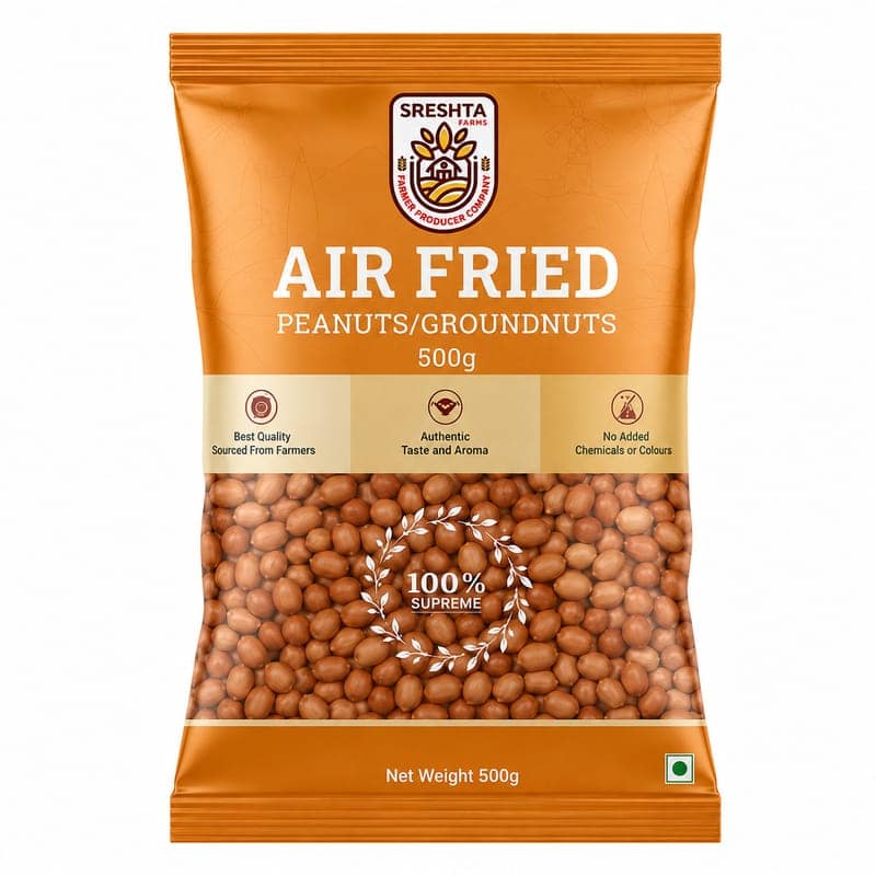 Sreshta Farms Air Fried Peanuts - 500gm