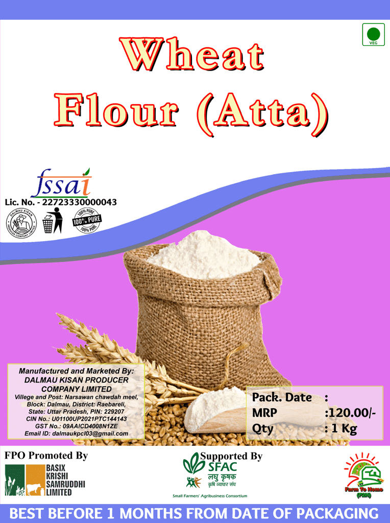 Wheat Flour (Atta) Online at Best Price in India - 1 Kg (pack of 4)