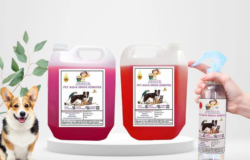 Swacch PET Aqua Odour Remover (5 Litre) (Pack of 2) Rose & Strawberry
