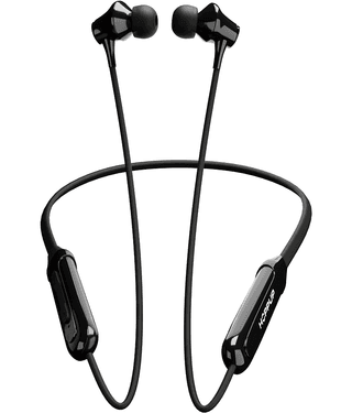 HOPPUP In-the-ear Bluetooth Headset with Upto 30h Talktime Deep Bass - Black