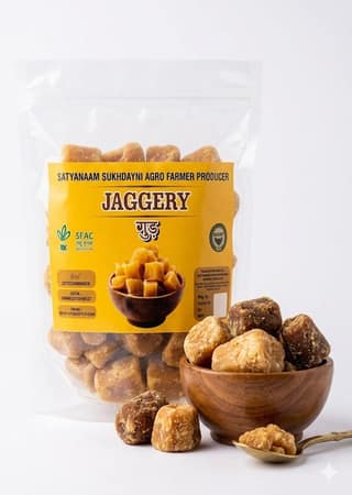 Satyanaam Sukhdayni Jaggery Cubes 1 kg Natural Sweetener