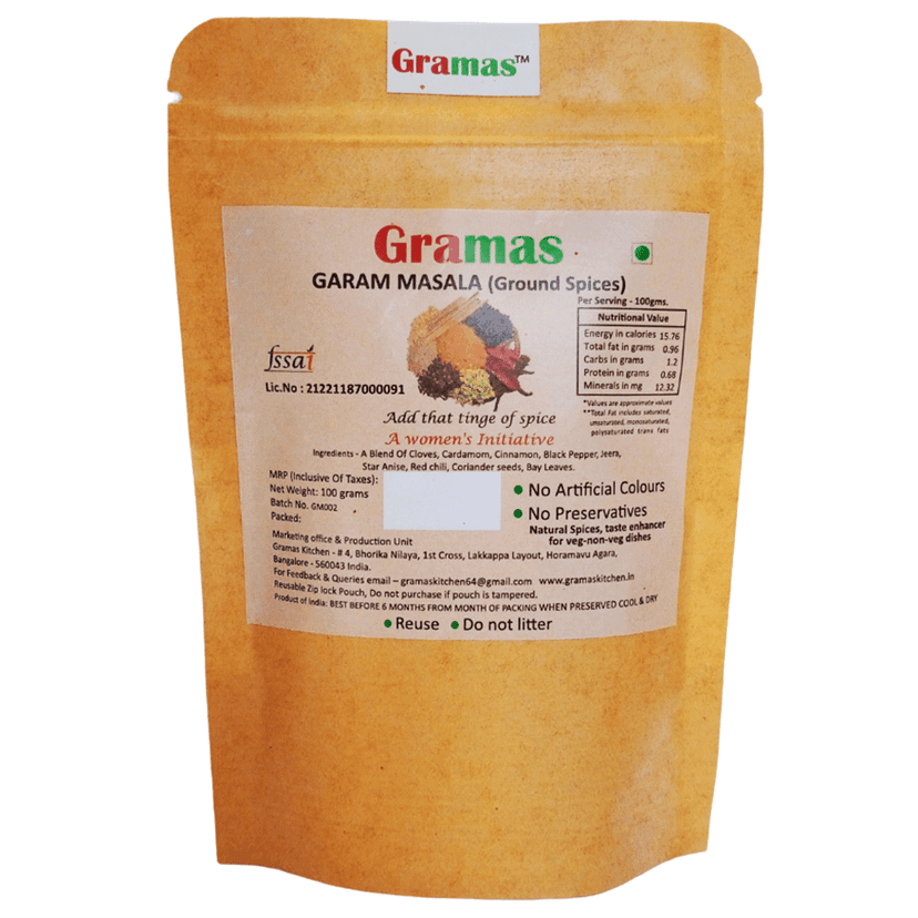 Gramas Garam Masala 100gms x 3nos (300gms)
