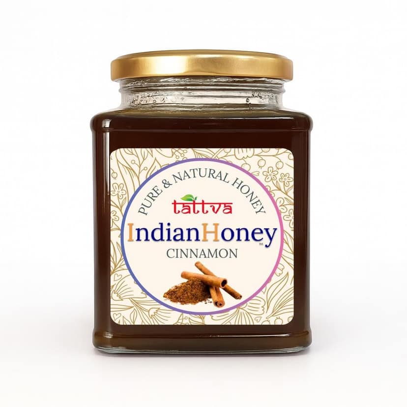 IndianHoney cinnamon, tulsi, & Ayurvedic & StressRelief Tulsi Infused Honey Triple Combo Pack (500gm + 2x230gm) view 2