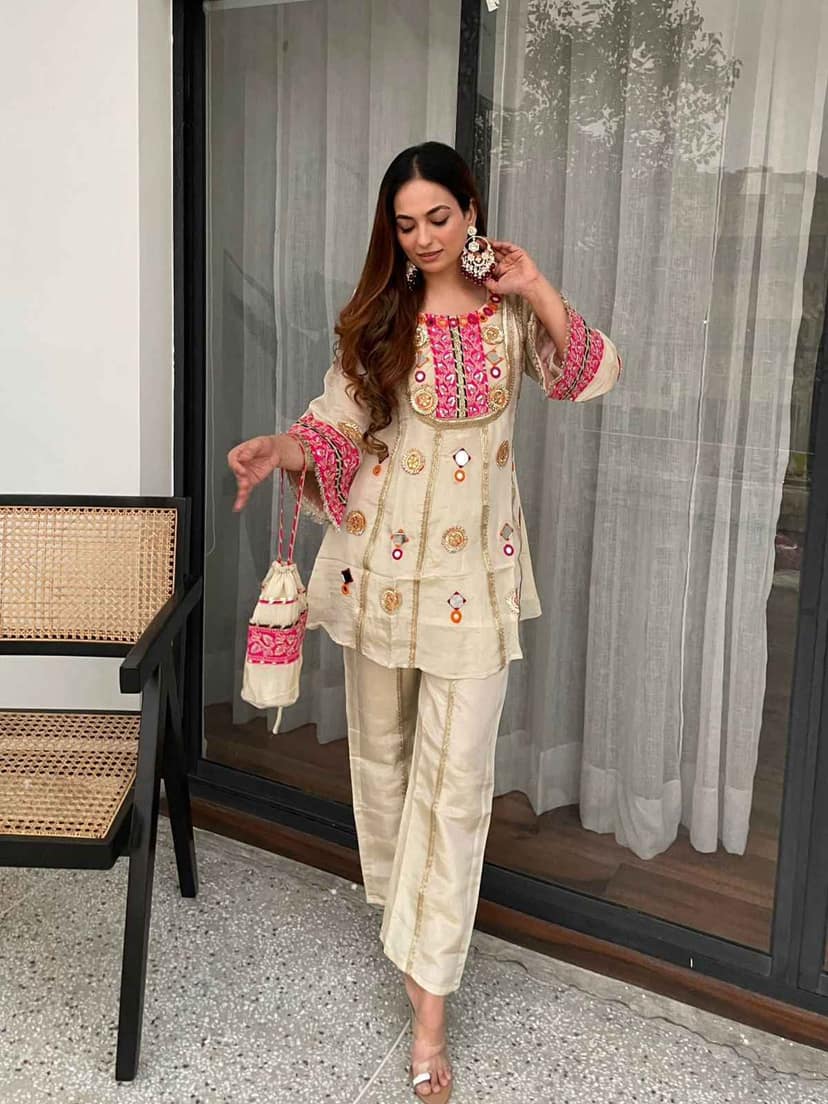 Mirror Embroidered Cos Moss Co-ord Set view 2