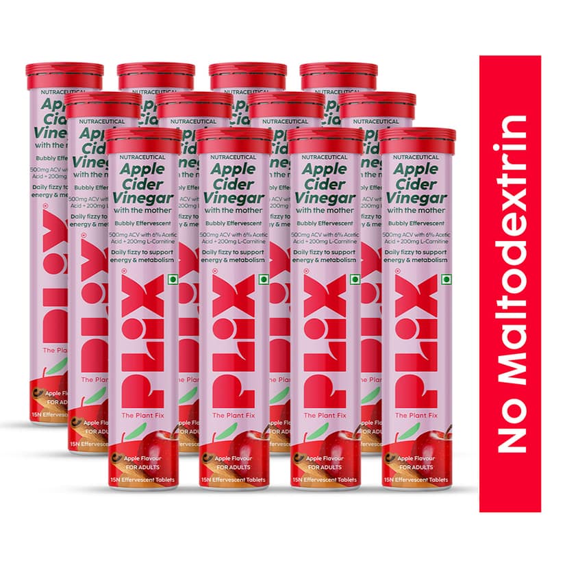 L-Carnitine Apple Cider Vinegar Effervescent ( Helps turn fat into energy) Pack of 12 Tubes__3 Months__180 Tablets
