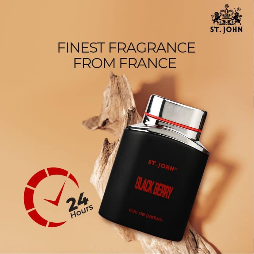 ST.JOHN Blackberry Perfume for Men| Eau de Parfum| Long Lasting Mens Perfume| Date Night Fragrance Body Spray for Men (100ml) view 2