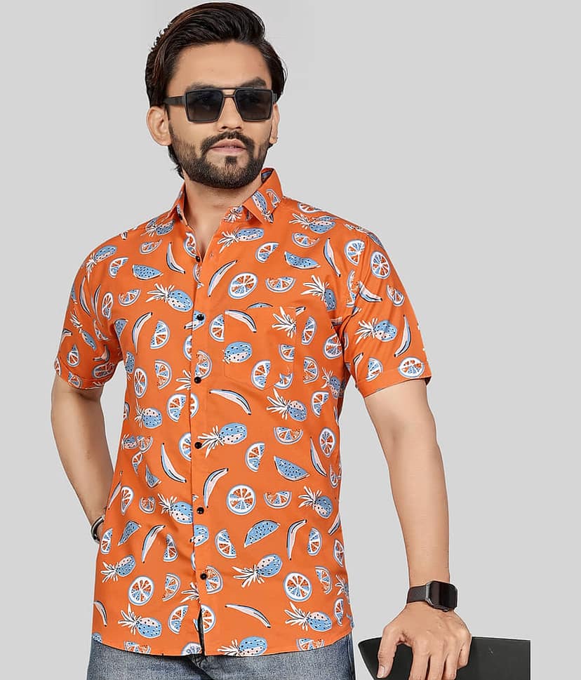 ADWYN PETER 100% Cotton Regular Fit Printed Half Sleeves Men's Casual Shirt - Multicolor 9 ( Pack of 3 ) view 2