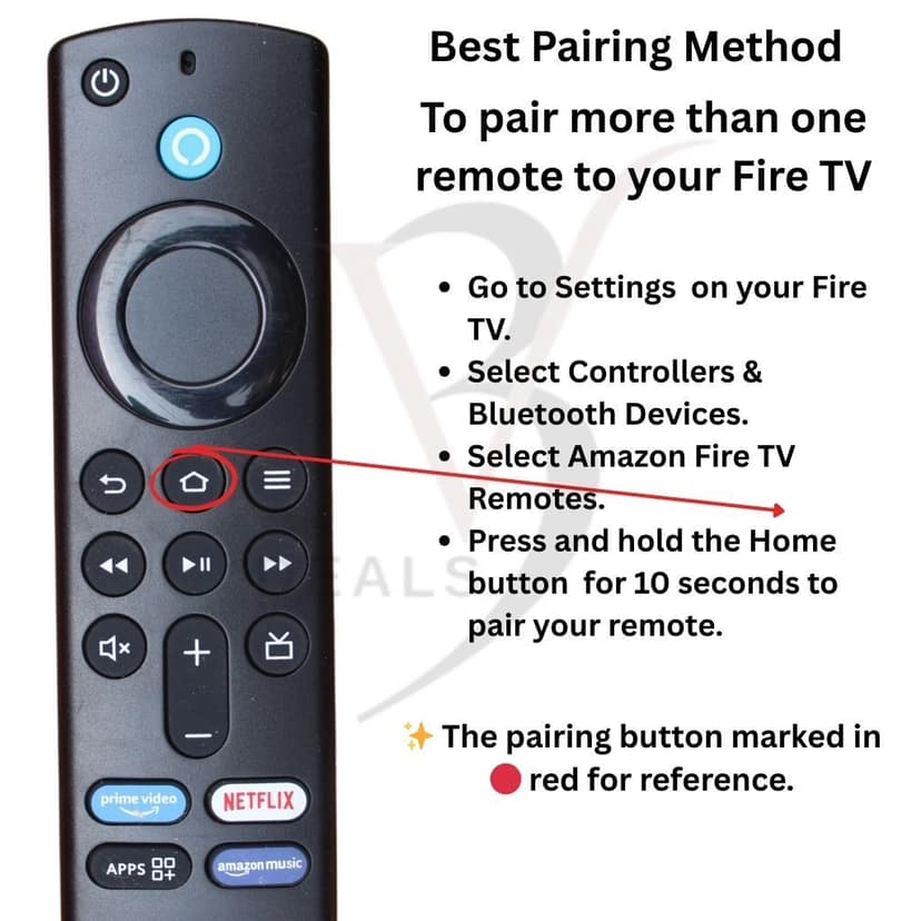 V3Deals Compatible with Amz Fire Tv Stick Remote Only Original Suitable for 3rd Generation Model Bluetooth Remote Control Voice Command Feature - Pairing Must (AmzFire TV) view 2