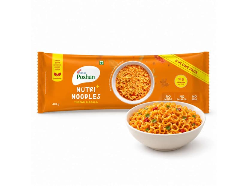 Acme Poshan Nutri+ Noodles Indian Masala Pack of 6 - 420g