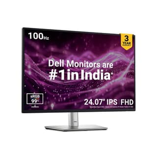 Dell P2425 Black 24" FHD Monitor 1920x1080 at 100Hz, 5ms Response Time, Flicker Free, 99% sRGB, 300 cd/m2 Brightness, Ports: HDMI, DP, RJ45, VGA, 5X USB 3.2