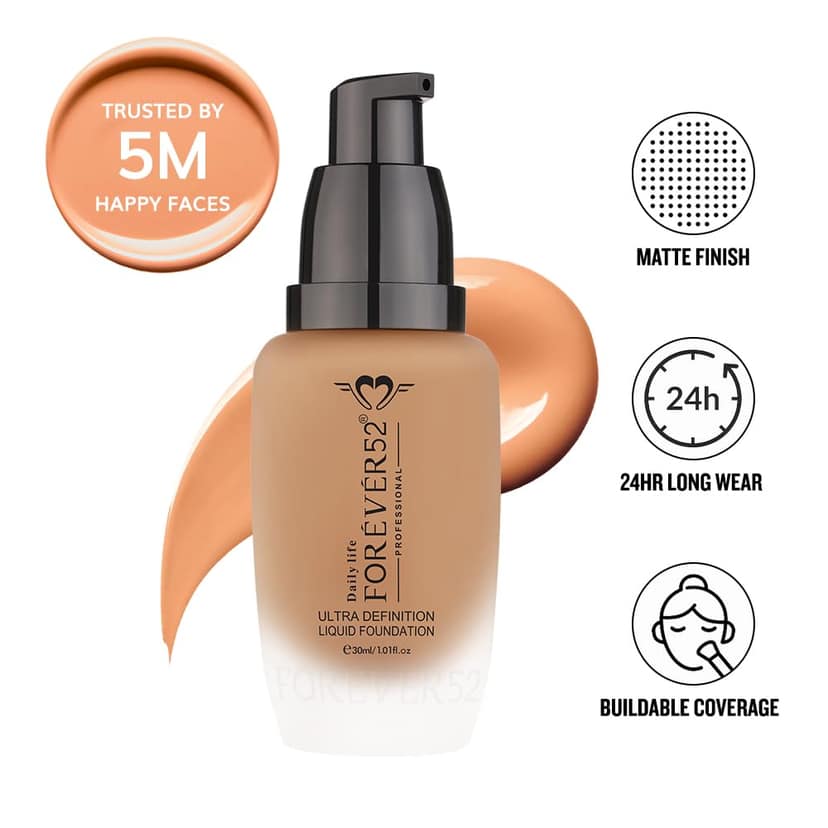 Daily Life Forever52 Ultra Definition Liquid Foundation|24H Wear, Medium to Full Coverage, Pore-Minimizing&Mattifying, Long Lasting, Anti-Aging, Satin Finish| All skin types - Chestnut (FLF016) 30ml Daily Life Forever52 Ultra Definition Liquid Foundation view 2