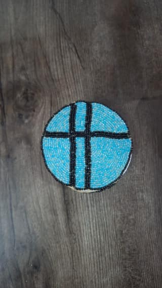 Zarkala Handmade Beaded Grid Coaster Set of 6, 4 x 4 Inches