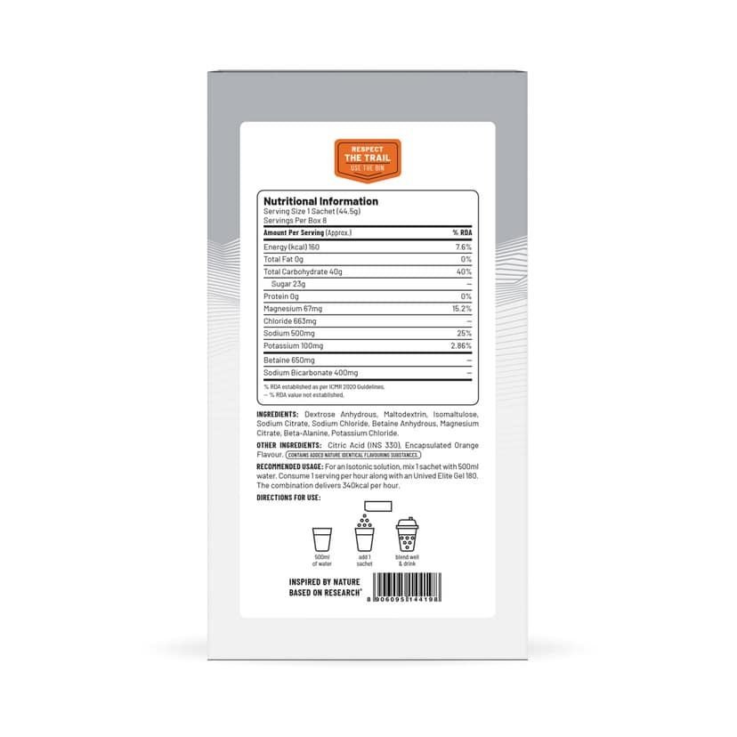 Unived Elite Drink Mix 160 for Quick Energy & Sports Stamina Orange Twist view 2