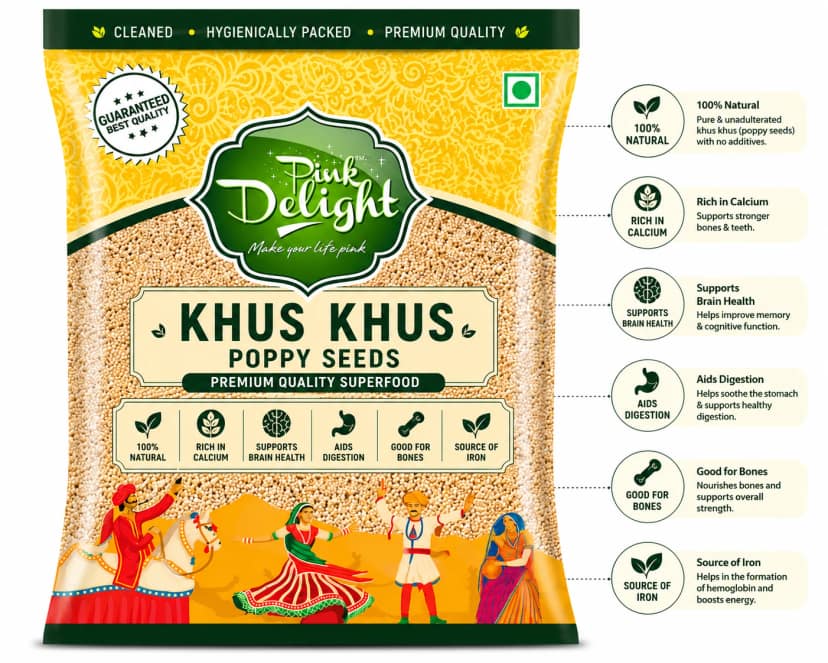 Pink Delight Khus Khus/Poppy Seeds 50g view 2