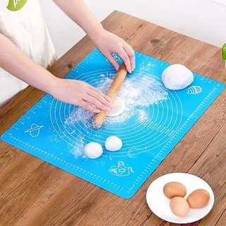 Non-Stick Silicon Reusable Pastry Fondant Dough roti chapati Rolling Baking Sheet mat with Measurements