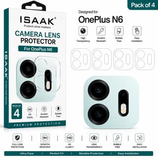 ISAAK Back Camera Lens Protector compatible for OnePlus N6 (Pack of 4)