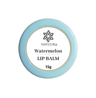 NATUUR - Watermelon Lip Balm - 15g | Moisturizing and Nourishing Lip Care | For Soft and Smooth Lips | Effective for Dry Lips | Revitalizing Properties Lighten Skin Tone I Prepared with natural plant butters - shea and cocoa