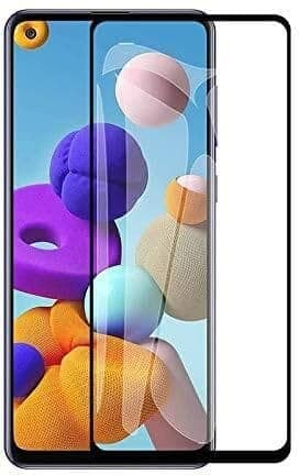 PLUGTECH Advanced Tempered Glass With Anti-Explosion 9H Hardness Edge-To-Edge Coverage Screen Guard for SAMSUNG A21