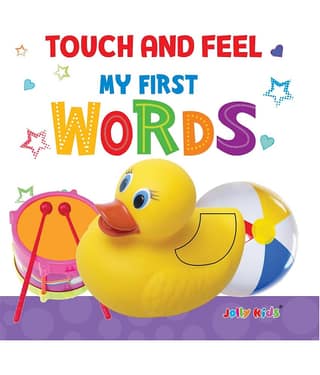Jolly Kids Touch and Feel Book: My First Words| Picture Book for Kids Ages 1-4 Years| Board Book| Touch & Feel Activity Book