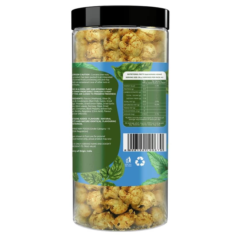 Farmley Minty Pudina Makhana Roasted In Olive Oil (2 x 83 g) view 2