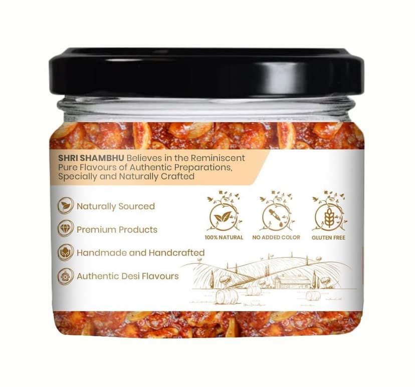 Shri Shambhu | Olive Oil Pickle | Garlic Pickle in Olive Oil | Lehsun Ka Achaar | Garlic Pickle | 300g view 2