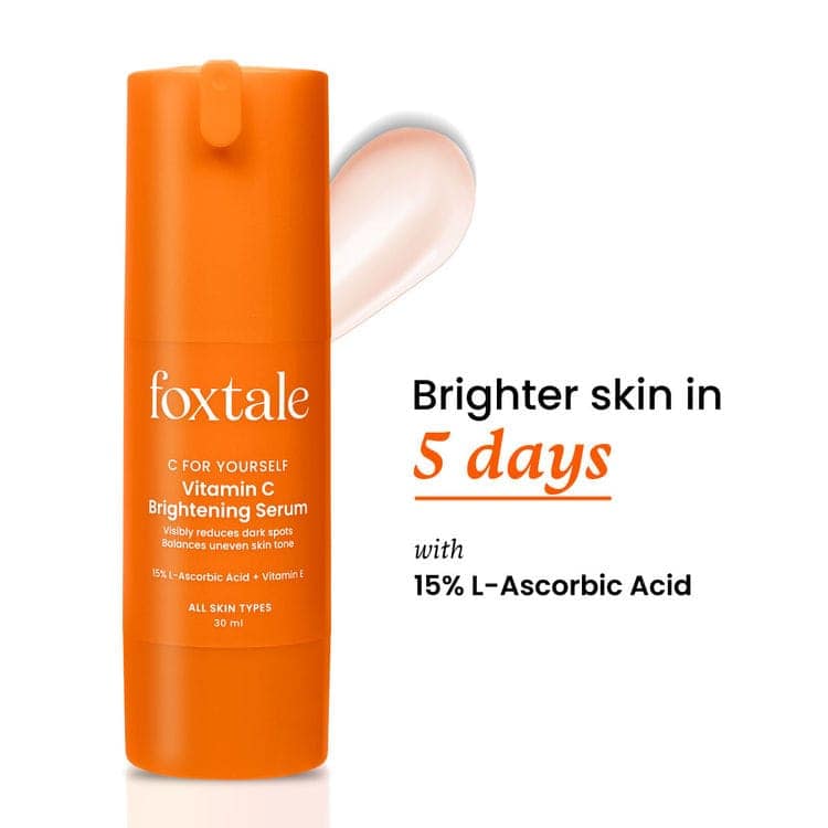 Foxtale Brightening Vitamin C Face Serum With L-Ascorbic Acid And Vitamin E For Glowing Skin (30ml) view 2