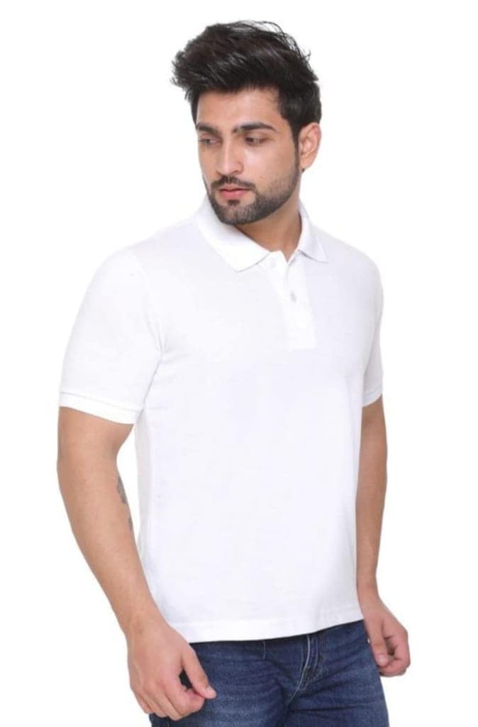 ATTIRIS Men's Cotton Solid Polo Neck Half Sleeve T- Shirt