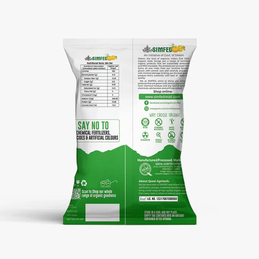 SIMFED Organic Mix Dal 1Kg view 2
