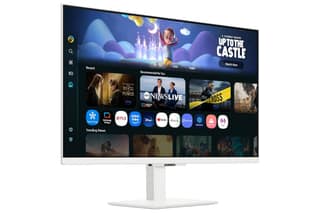 Samsung 27" M5 Smart Monitor with Smart TV Experience|FHD 1920 x 1080|Screen Mirroring|IPS Panel TV Plus|Speakers|Adaptive Sound|Wi-Fi|HDMI|Bluetooth|LS27FM501EWXXL|White
