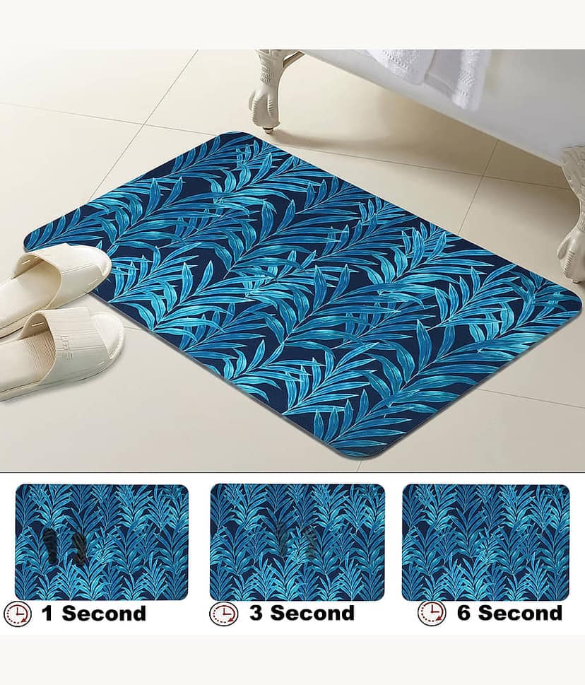 BELLA TRUE Anti-skid Rubber Bath Mat Other Sizes cm ( Pack of 1 ) - Blue view 2